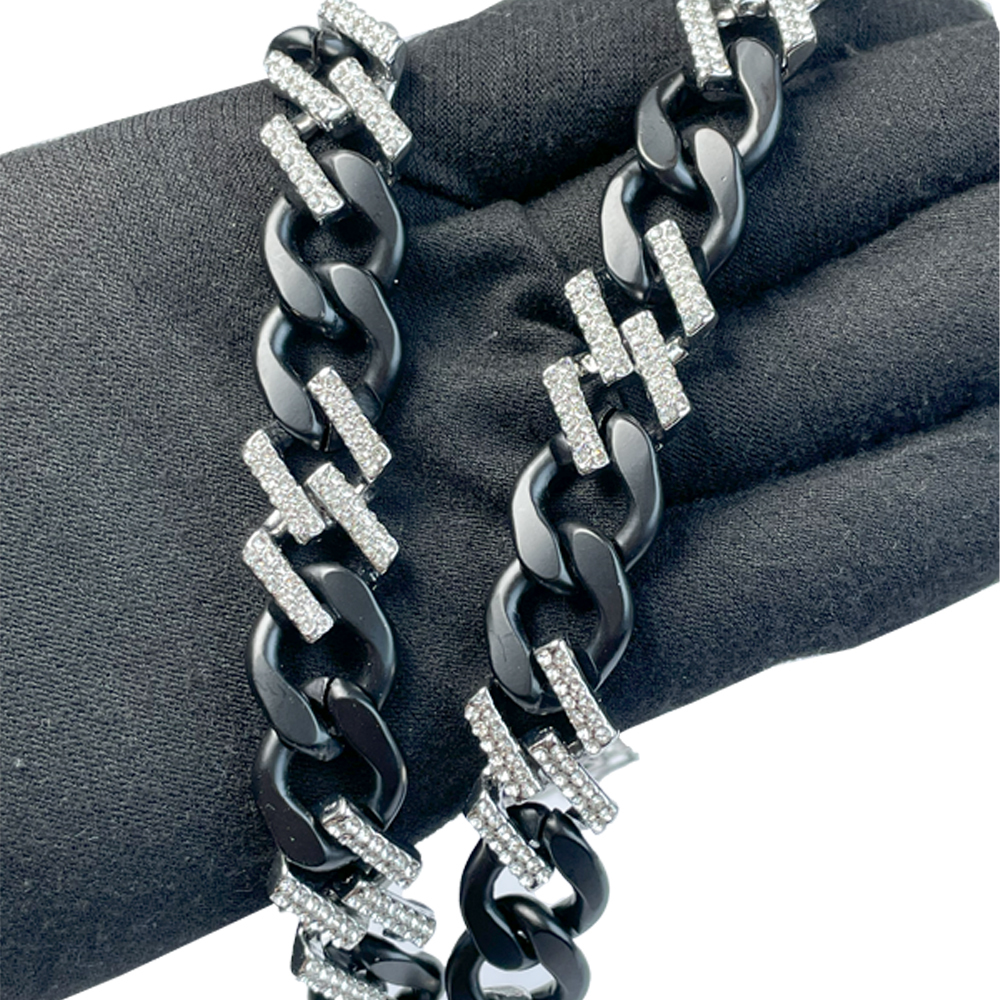  Black ice necklace | گردنبند فول نگین بلک آیس 