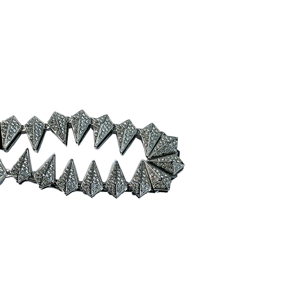  Pyramid ice bracelet | دستبند فول نگین هرمی 