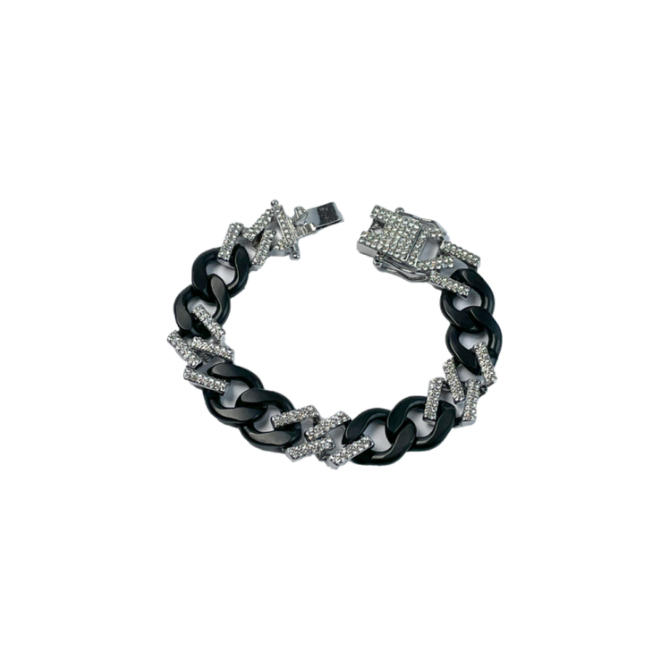 black ice bracelet | دستبند فول نگین بلک آیس