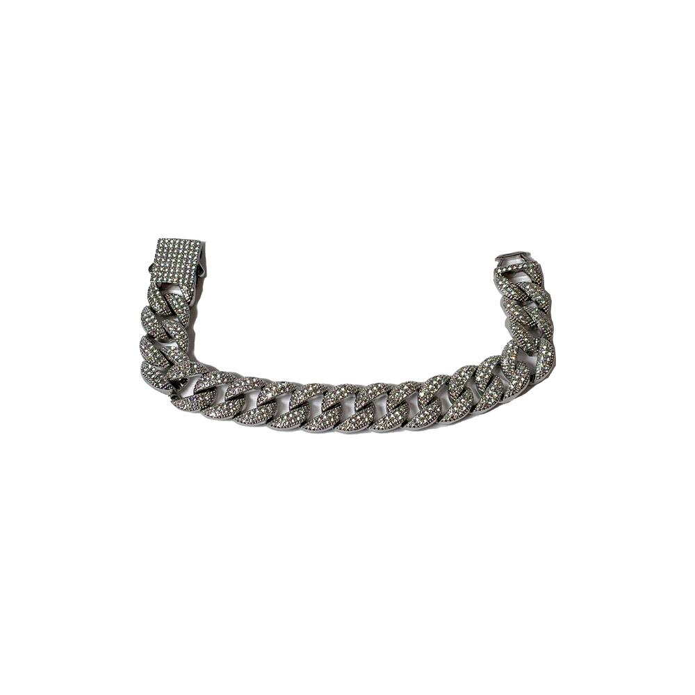  cuban frost king bracelet | دستبند فول نگین کوبایی 