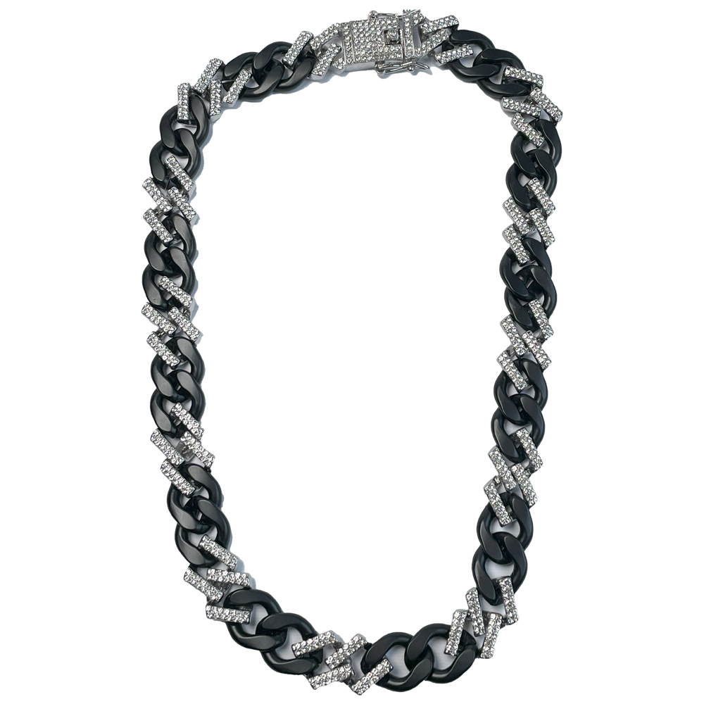  Black ice necklace | گردنبند فول نگین بلک آیس 