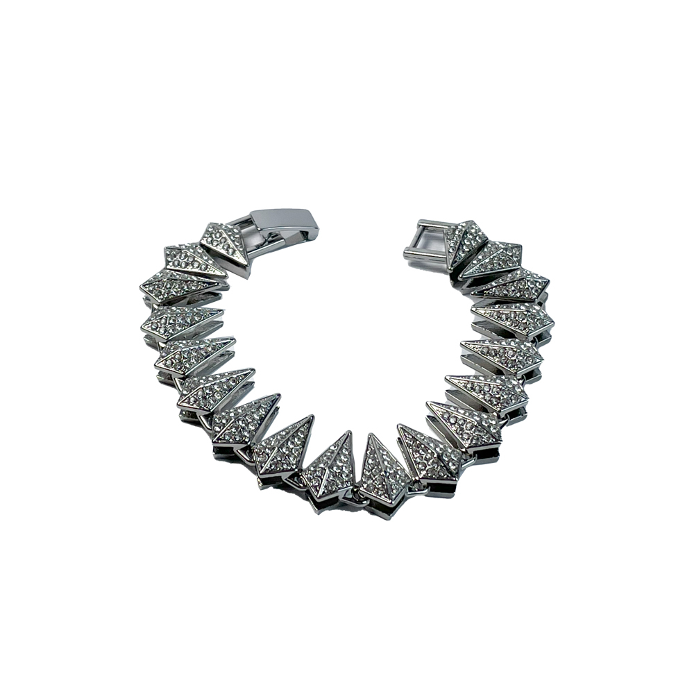  Pyramid ice bracelet | دستبند فول نگین هرمی 
