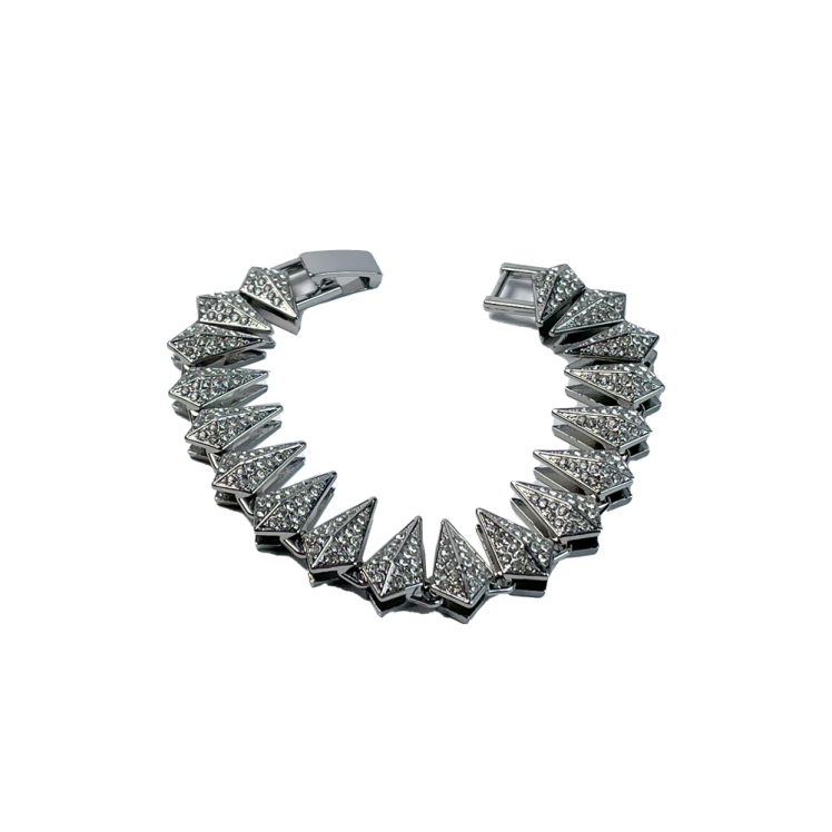Pyramid ice bracelet | دستبند فول نگین هرمی