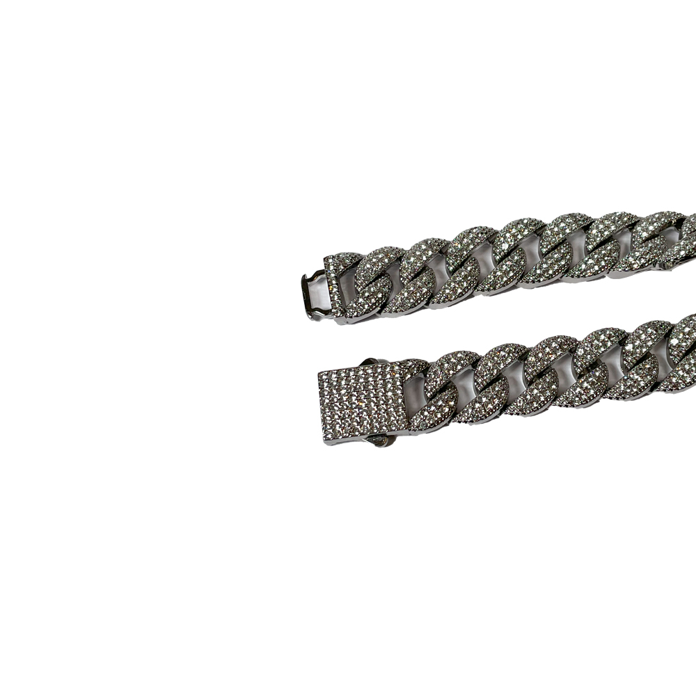  cuban frost king bracelet | دستبند فول نگین کوبایی 