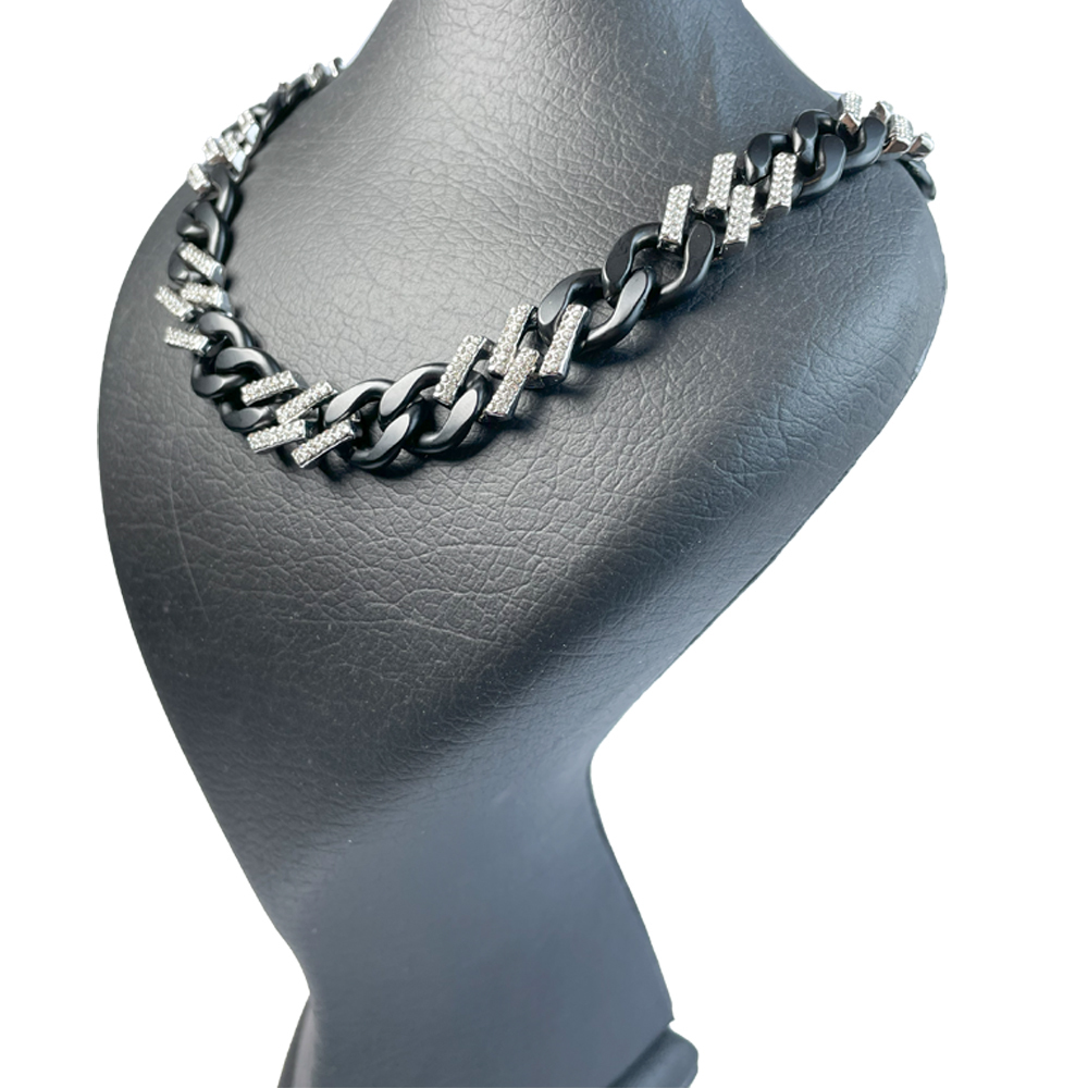  Black ice necklace | گردنبند فول نگین بلک آیس 