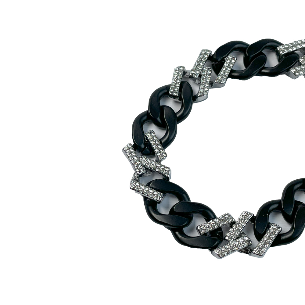  black ice bracelet | دستبند فول نگین بلک آیس 